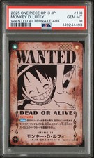 2025 ONE PIECE JAPANESE OP13-CARRYING ON HIS WILL #118 MONKEY D. LUFFY PSA 10