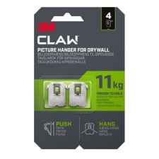 3M Claw Drywall Picture Hanger 11kg (Pack of 2) - 7100269194 