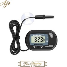 Compact Battery-Powered Fish Tank Thermometer - Easy Read LCD Display