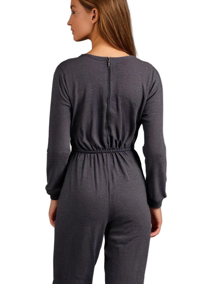 Mono para mujer talla UK 16 gris Boohoo manga larga bolsillos cremallera trasera PVP £65 Foto 3 de 4