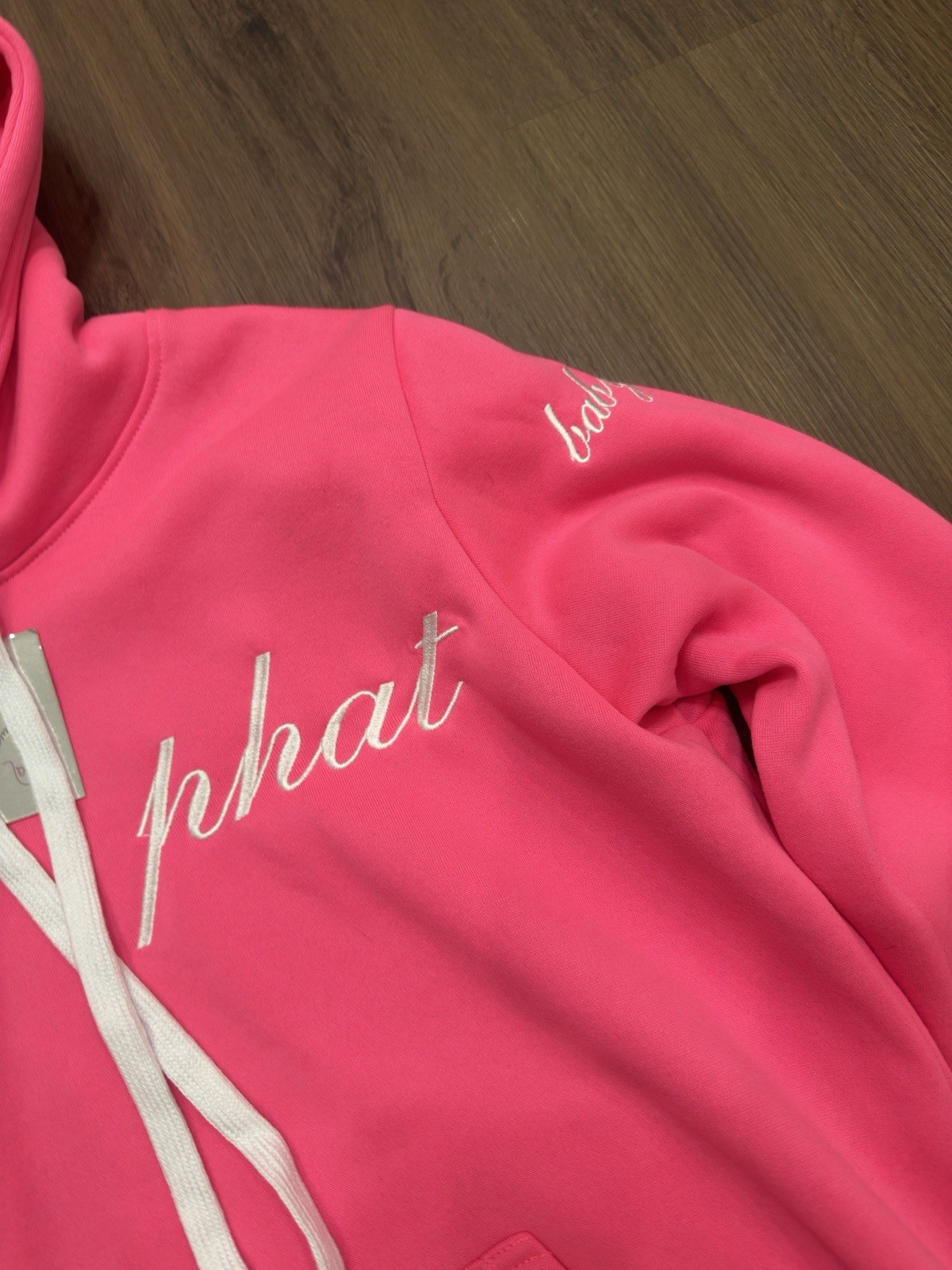 Baby Phat Y2K Style Jogger Hoodie & Pants Big Logo Cat Trendy 2pc Set Size L