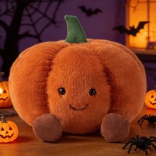 Cute Pumpkin Plush Toy Soft Cartoon Stuffed Doll Halloween Decor Pillow Gift