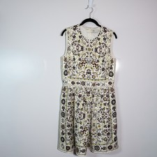 Tory Burch Pisces Dream Paisley Print Silk Satin Sleeveless Mini Shift Dress 8