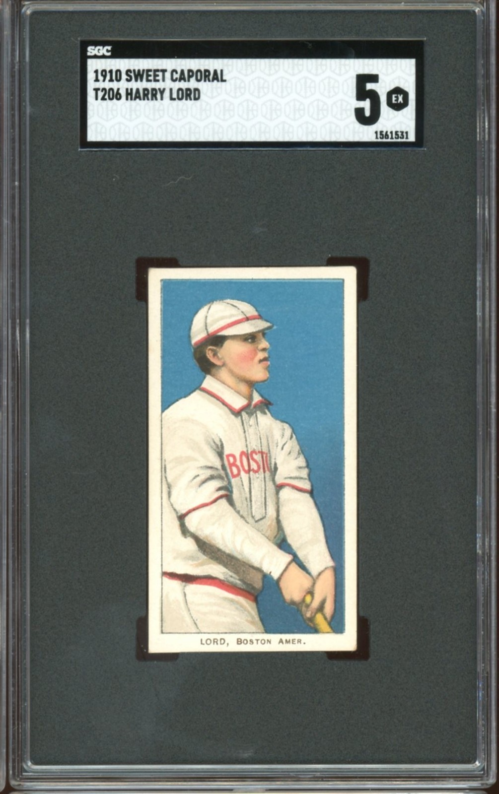 1909-11 T206 Sweet Caporal Baseball Harry Lord SGC 5