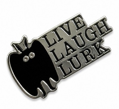 Mothman Live Laugh Lurk Metall Pin Anstecker Brosche Cryptid Moth Horror Goth Spooky