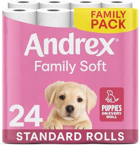 Andrex Family Soft Toilet Paper 24 Rolls (Previously Andrex Gentle Clean) 