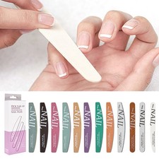12-Piece Nail File Set with 80-220 Grit Sandpaper for Manicure Pedicure Care