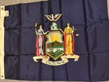 Nylon State Flag - New York, NYC, 2'x3' Grommets Made In USA