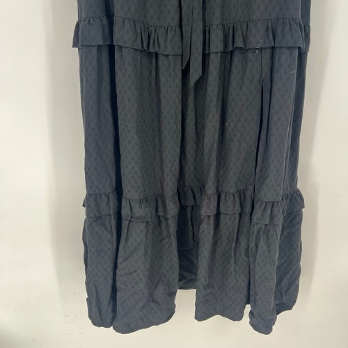 Vestido midi para mujer PAIGE Rozlyn con volantes negros en capas talla grande - Imagen 11 de 13