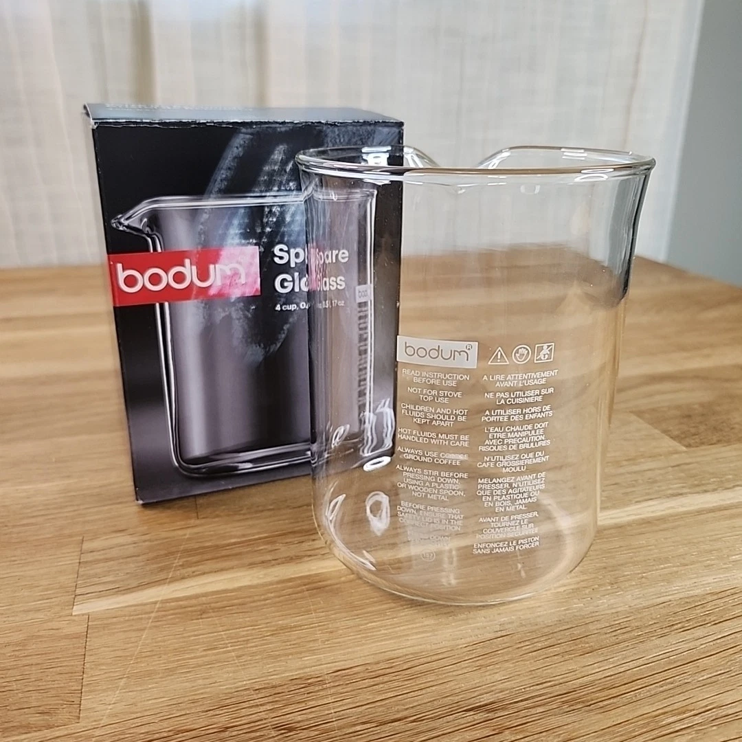 Bodum Spare Glass 17 Ounce Replacement For Bistro French Press With Spout NIB