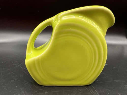 Fiesta MINI Disk Pitcher | HLC Fiestaware | 5 oz in RETIRED LEMONGRASS Excellent