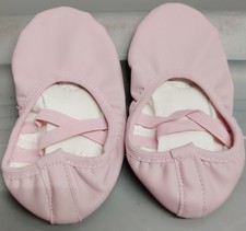 Stelle Ballet Dance Shoes Full Sloe Soft Leather Slippers for Toddler Girls,Pink