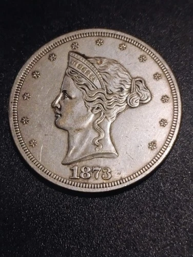 1873 Trade Dollar $1 Silver Coin 0.900 Fine Circulated Business Strike