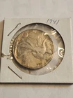 1941 Walking Liberty Half Dollar 90% Silver Coin, Circulated