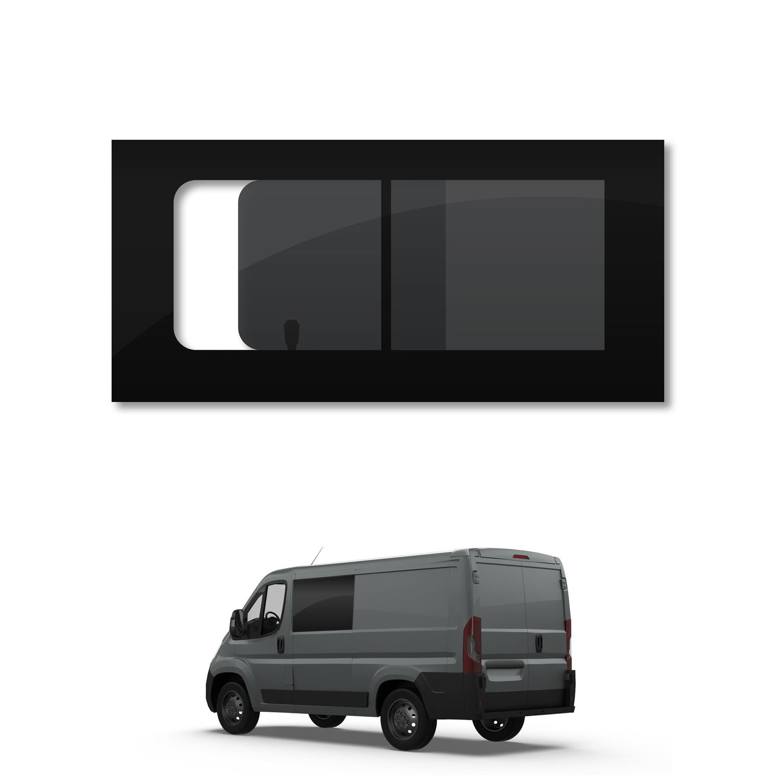 Toyota ProAce Max 2023- Passenger Side Left Hand Opening Dark Tint Window Glass