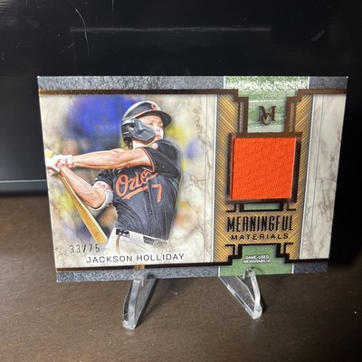 2025 Topps Museum Jackson Holliday Meaningful Materials Patch /75 #MMR-JH Oriole