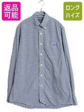 00S Lauren Ralph Gingham Check Long Sleeve Button Down Shirt L Moderate/Old Men