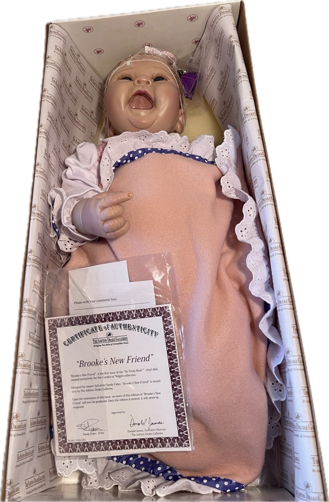 Ashton Drake So Truly Real baby doll Brooke's New Friend NIB