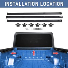 Trail Rail System Fit For 2020-2024 Jeep Gladiator Truck Bed Rails Tie Down Rail