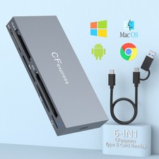 USB3.2 Gen2 7-in-1 CFexpress TypeB/CF/SD/TF/MS/USB Card Reader Hub CR353 CR353B