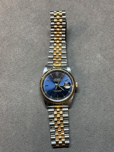 Rolex Datejust Unisex Yellow Gold/Stainless Steel 16233 BLU IX JUB Selling As-Is