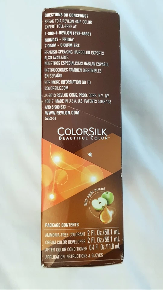 Tintura de cabelo permanente Revlon Colorsilk | 51 marrom claro NOVO  - Imagem 4 de 4