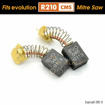 EVOLUTION REPLACEMENT Carbon Brushes for Evolution R210CMS 210mm TCT Compound Sliding Mitre Saw