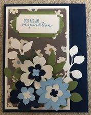 Punched floral thank you friend get well card kit of 6 made with Stampin' Up!