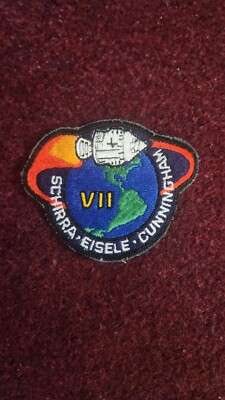 Vintage APOLLO 7 Astronauts Schirra Eisele Cunningham Earth Orbit Mission Patch