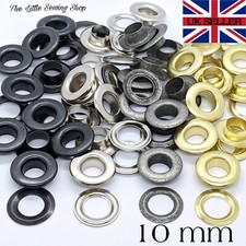 10mm Eyelets with Washers Grommets DIY Leather Craft Bags Pack of 10