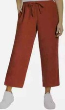 NWT JESSICA SIMPSON 1699034 GAUZE ANKLE PANTS RED SZ S G482