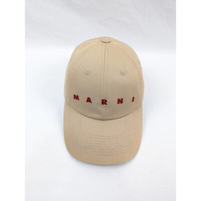 Marni Q:2 / Organic Cotton Gabardine Cap / Hat in Buttercream BNWT Large