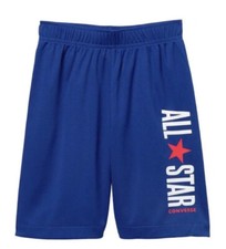 CONVERSE All Star Logo Big Boy s Blue Mesh Shorts Size S