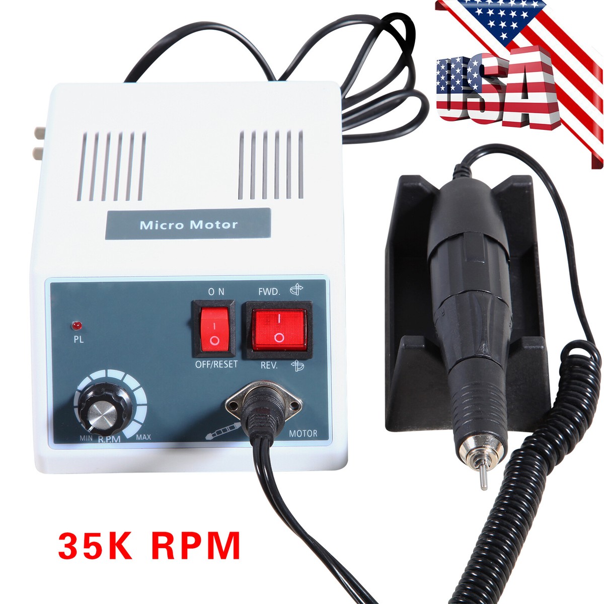 Micromoteur Polisseur Lab Marathon III N3 - 35 000 tr/min, Pour Bijouterie Et Dentaire, Kit Complet