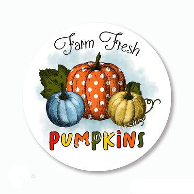 Fall Harvest Farm Fresh Pumpkins Autumn Favors Labels Stickers Envelope Seals