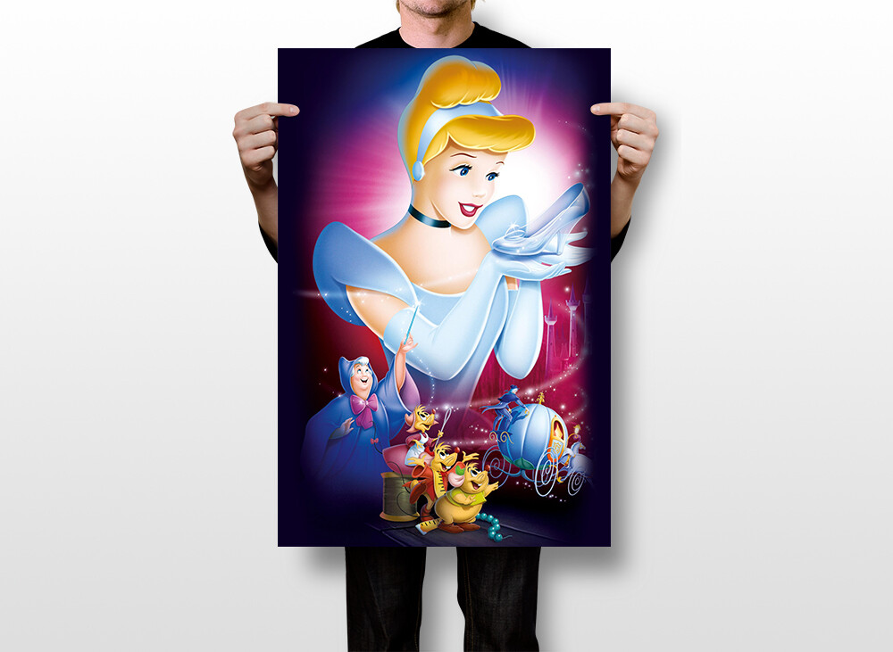 Cinderella Cartoon Art Wall Indoor Room Outdoor Poster - POSTER