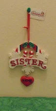 "Sister" Personalized Christmas Tree Ornament Holiday Gift
