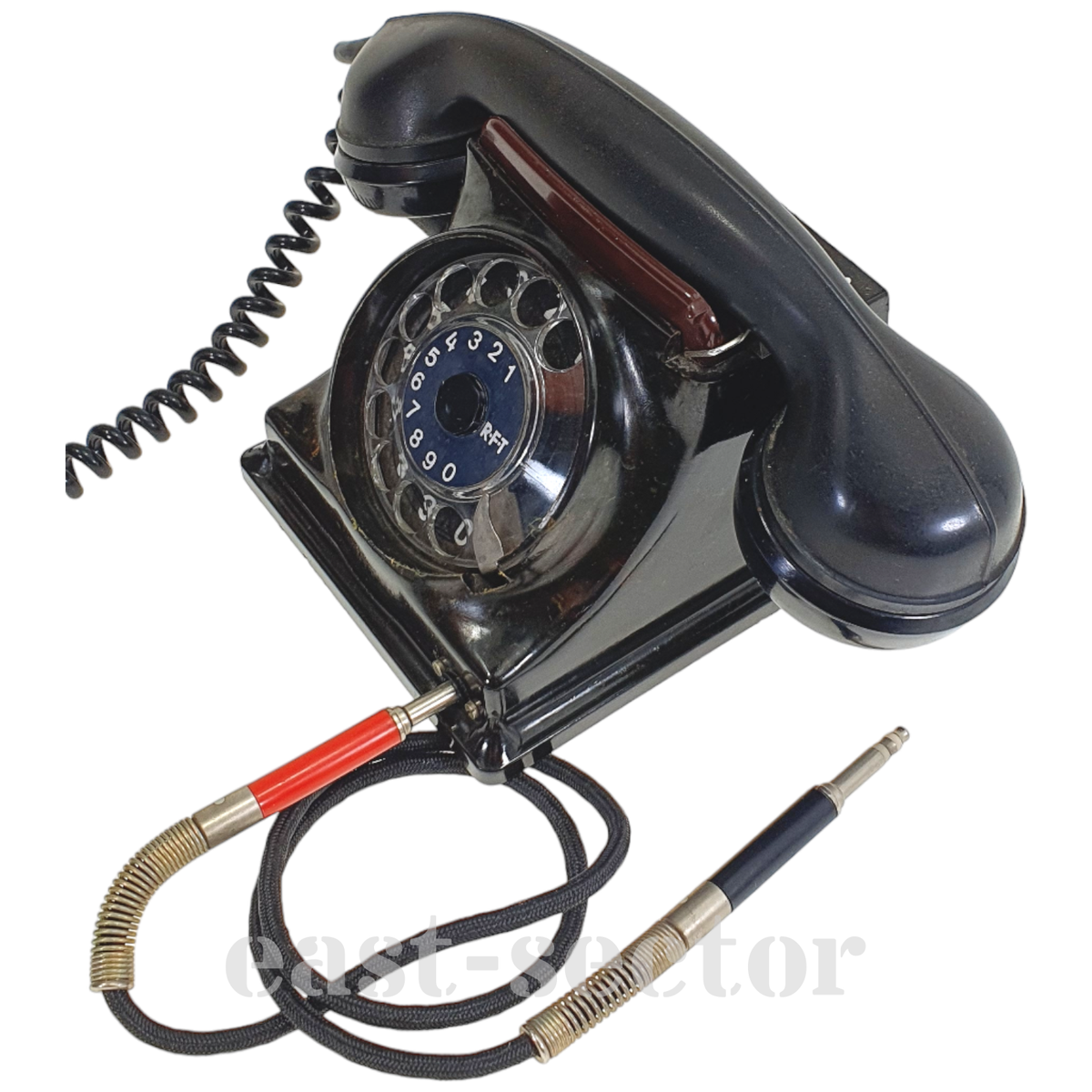 Military Field Bakelit Rotary Phone Telephone RFT AS60 German Army