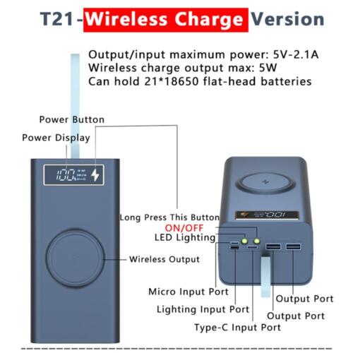 Removable Solderless Portable Power Bank Case for 16/21*18650 Li-ion Battery Box - Picture 11 of 37