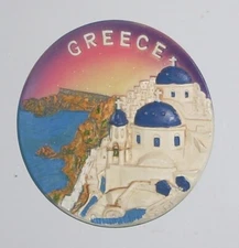 Greece Mini Wall Plaque Summer Dream Edition Plate 3D Art Church