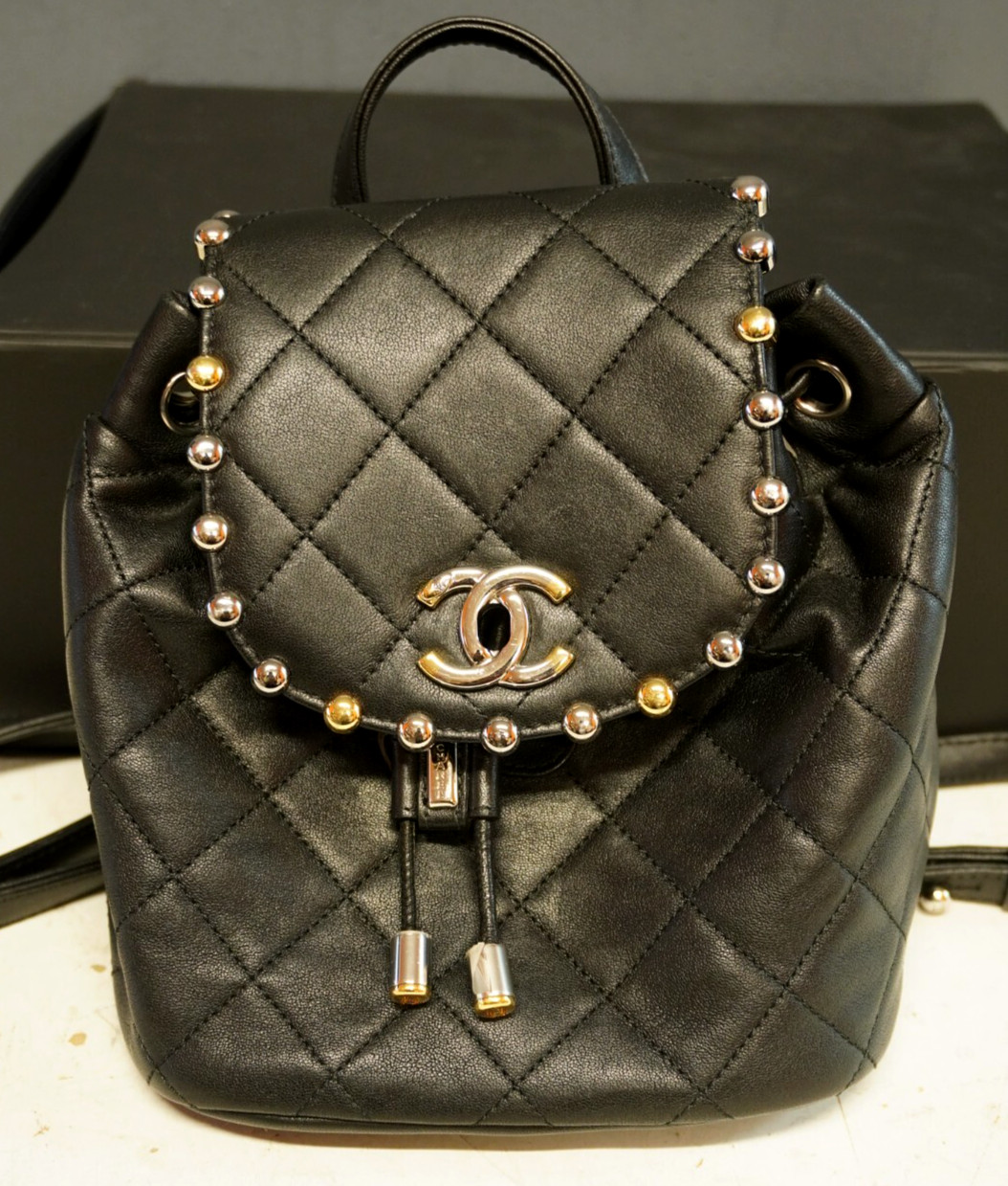 CHANEL Quilt Pattern Mini Backpack - image 3