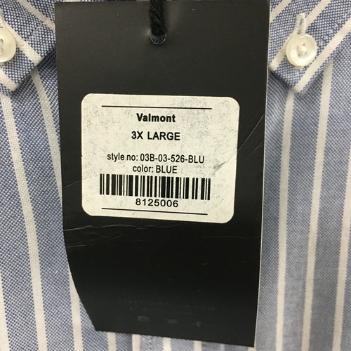 NEW Mens 3XL FIVE FOUR Valmont Dress Shirt Blue Striped XXL -SUPERB- 8c - Picture 4 of 7