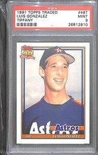 1991 Topps Traded Tiffany Rookie #48T Luis Gonzalez PSA 9