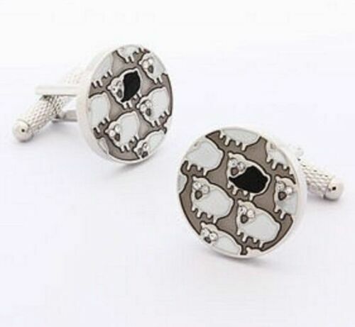 Onyx Art CK884 Black Sheep Men's Cufflinks - Novelty Gift