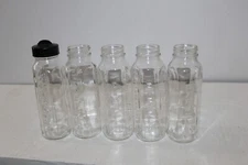 5 Vintage Glass Evenflo Baby Bottles 8 Ounce