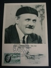FRANCE PREMIER JOUR FDC YVERT 1098 INGENIEUR OEHMICHEN 30F VALENTIGNEY 1957