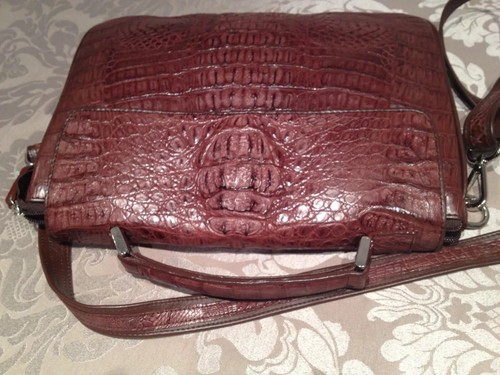 GENUINE CROCODILE LEATHER 100% BRIEFCASE LAPTOP BUSINESS BAG NEW - Picture 7 of 13