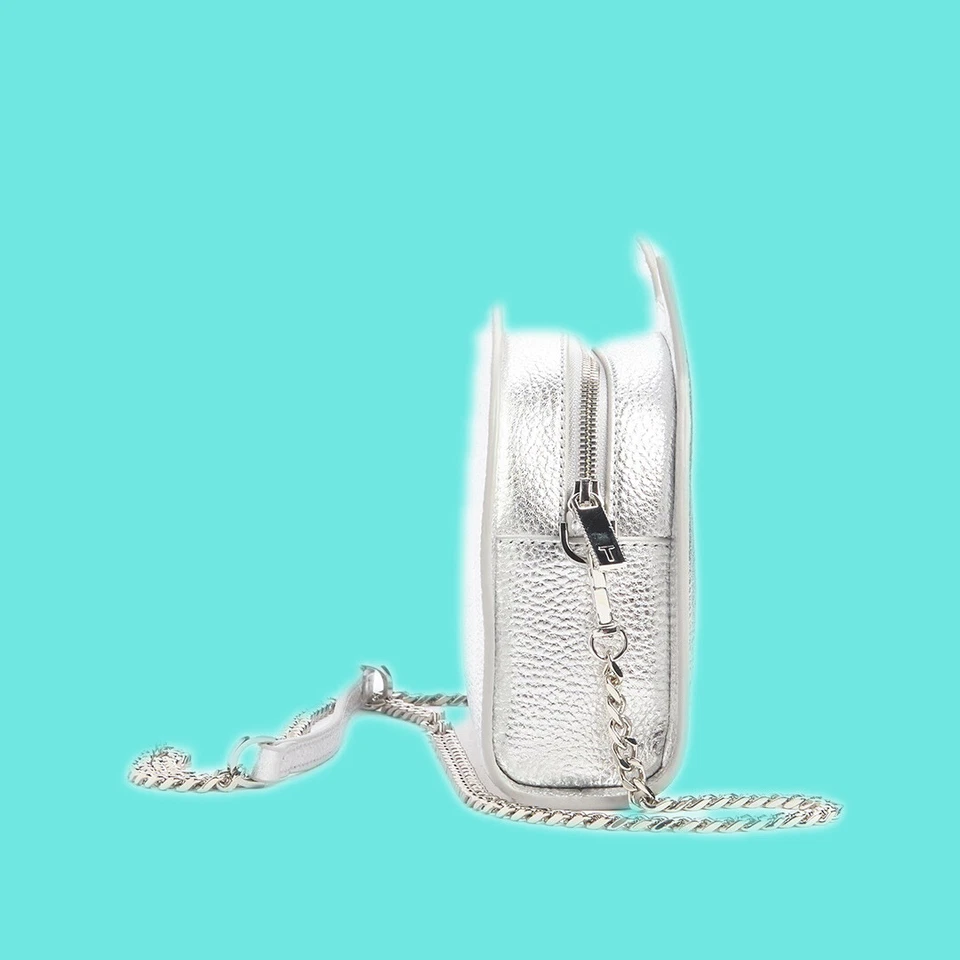 TED BAKER СЕРЕБРО KIRSTIE CAT КОЖИ ЧЕРЕЗ ПЛЕЧО ЦЕПОЧКА ЗАСТЕЖКИ ЖЕНЩИН НОВЫЙ С ЯРЛЫКАМИ - Изображение 2 из 4