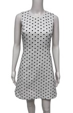 Express Women's Sleeveless Black And White Polka Dot A-Line Dress Size 2