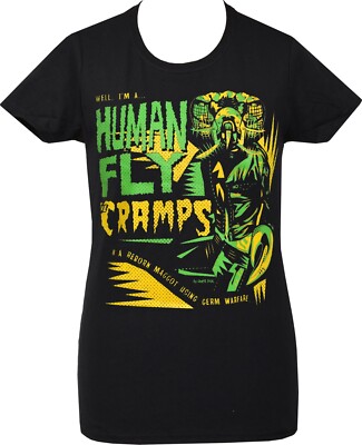 The Cramps Damen Psychobilly T-Shirt Human Fly Horror Garage Punk